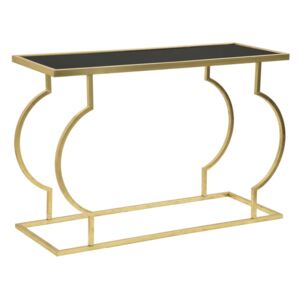 Konzolový stolík s železnou konštrukciou v zlatej farbe Mauro Ferretti, 120 x 45 cm