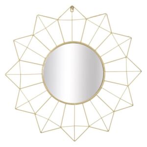 Nástenné zrkadlo v zlatej farbe Mauro Ferretti Soleado, ⌀ 60 cm