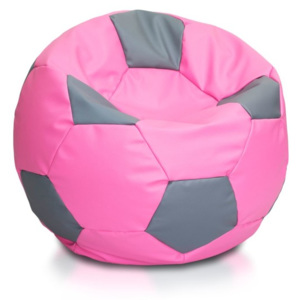 Futbalová lopta malá - sedací vak sivo ružový