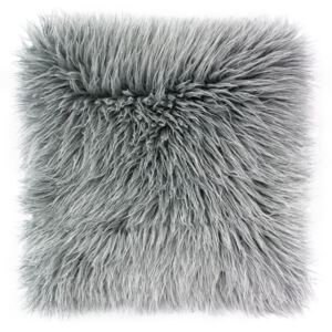 Sivá obliečka na vankúš WeLoveBeds Fluffy, 50 × 50 cm