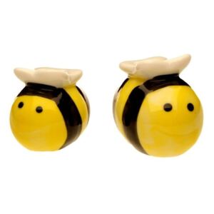 Soľnička a korenička v tvare včeličiek v darčekovom balení Just Mustard Meant to Bee