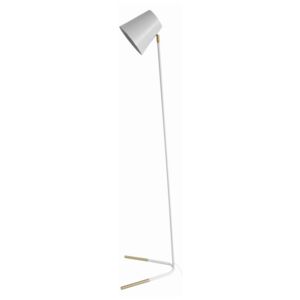 Biela stojacia lampa s detailmi v zlatej farbe Leitmotiv Noble
