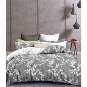 Sivé posteľné obliečky z mikrovlákna DecoKing Calluna, 137 x 200 cm