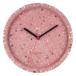 Ružové nástenné hodiny Karlsson Tom, Ø 26 cm