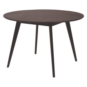 Čierny jedálenský stôl z jaseňového dreva Folke Yumi, ∅ 115 cm