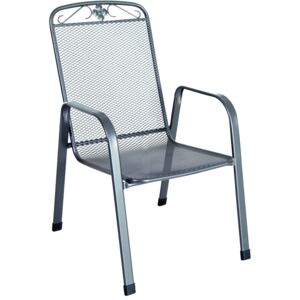 Stohovateľná stolička z ťahokovu, tmavo šedá MWH Savoy 879000
