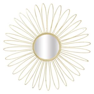 Nástenné zrkadlo v zlatej farbe Mauro Ferretti Daisy