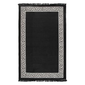 Béžovo-čierny obojstranný koberec Justed, 140 × 215 cm