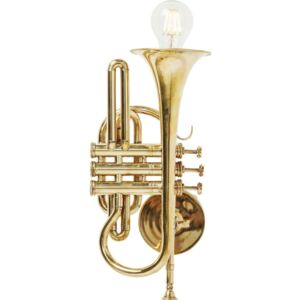 Nástenný vešiak v zlatej farbe Kare Design Trumpet Jazz