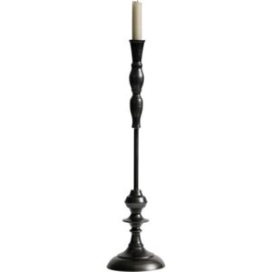 Čierny stojan z kovu na sviečku De Eekhoorn Ripple, výška 51 cm