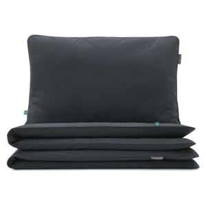 Čierne bavlnené posteľné obliečky Mumla, 160 × 200 cm