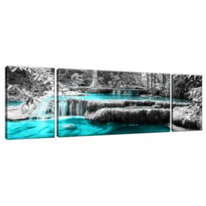 Obraz na plátne Modrý vodopád v džungli 170x50cm 2535A_3G