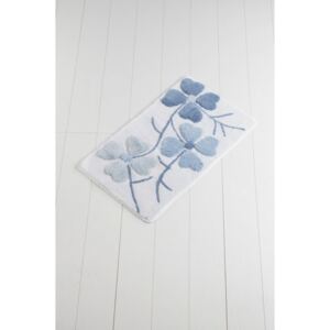 Modro-biela kúpeľňová predložka Crasso Azuletto, 100 × 60 cm