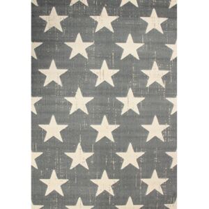 Kusový koberec PP Hviezdy sivý, Velikosti 80x150cm