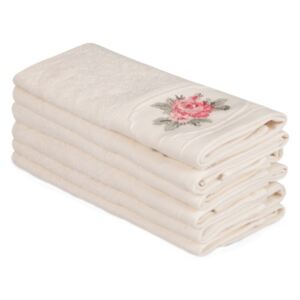 Sada 6 béžových bavlnených uterákov Nakis Paco, 30 × 50 cm