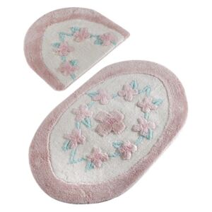Sada 2 kúpeľňových predložiek Confetti Bathmats Essence Pink