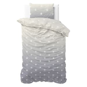 Sivé obliečky Sleeptime Twinkle Stars, 140 × 220 cm