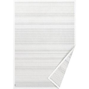 Biely vzorovaný obojstranný koberec Narma Tsirgu, 250 × 80 cm
