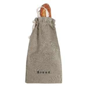 Látkový vak na chlieb Linen Bag Grey, výška 42 cm