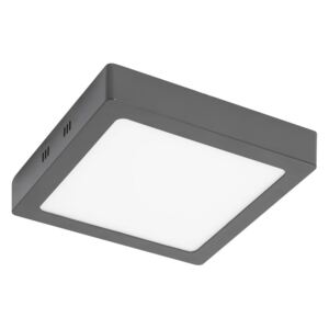 Sivé štvorcové stropné svietidlo SULION, 30 × 30 cm