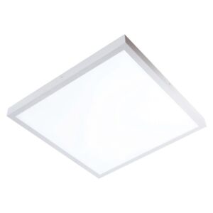 Biele štvorcové stropné svietidlo s ovládaním teploty farby SULION Colossal, 50 × 50 cm