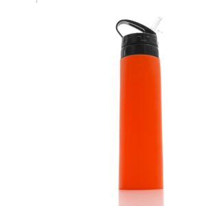 Oranžová silikónová fľaša pre športovcov Hidralyne