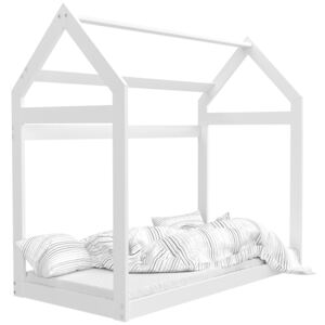 GL Detská posteľ Domček biely 160x80