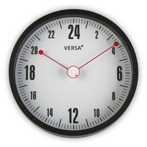 Čierne guľaté nástenné hodiny Versa Miriam, ø 30 cm