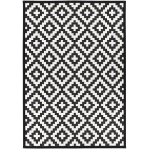 Černo-biely obojstranný koberec Narma Viki Black, 80 x 250 cm