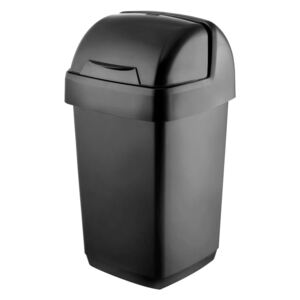 Čierny odpadkový kôš Addis Roll Top, 22,5 x 23 x 42,5 cm