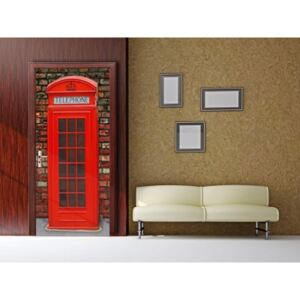 D-020 Samolepiace fototapety na dvere - British Phone, veľkosť 95 x 210 cm