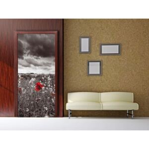 D-012 Samolepiace fototapety na dvere - Poppies, veľkosť 95 x 210 cm