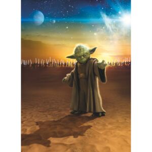 4-442 Obrazová fototapety Komar Star Wars Master Yoda, veľkosť 184x254 cm