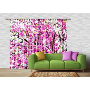 FCC XXL 4413 AG Design textilný foto záves delený obrazový Flowers - Kvety FCCXXL 4413, veľkosť 280 x 245 cm