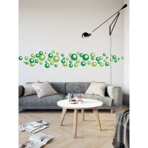 GLIX Bubliny dvojfarebné II. - nálepka na stenu Svetlo zelená 2 x 30 x 30 cm
