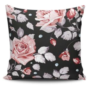 Vankúš s prímesou bavlny Cushion Love Roses, 45 × 45 cm