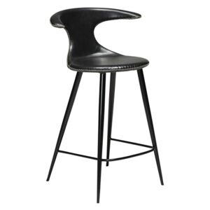 Čierna barová stolička z eko kože DAN–FORM Denmark Flair