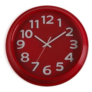 Červené nástenné hodiny Versa In Time, ⌀ 32,7 cm