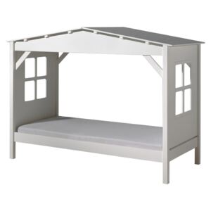 Biela detská posteľ Vipack Pino Cabin, 90 × 200 cm