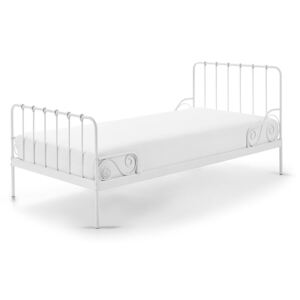 Biela kovová detská posteľ Vipack Alice, 90 × 200 cm