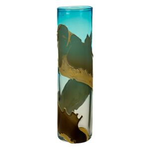Ručne vyrábaná krištáľová váza Santiago Pons Ocean, výška 45 cm