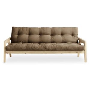 Variabilná rozkladacia pohovka s futónom v kávovohnedej farbe Karup Design Grab Natural/Mocca