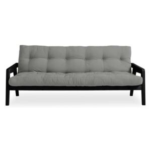 Čierna variabilní rozkladacia pohovka s futónom v sivej farbe Karup Design Grab Black/Grey