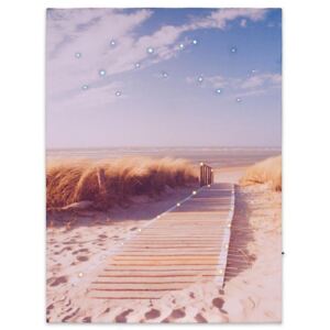 Nástenná maľba piesočná cesta na pláž, 30 LED, 30 x 40 cm