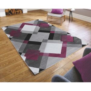 Sivo-fialový koberec Flair Rugs Nimbus Purple, 80 × 150 cm
