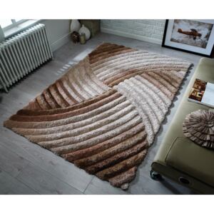 Hnedosivý koberec Flair Rugs Furrow Natural, 80 × 150 cm