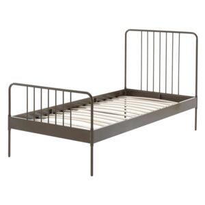 Hnedá kovová detská posteľ Vipack Jack, 90 × 200 cm
