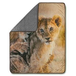Prikrývka Muller Textiels Baby Lion Sand, 130 × 160 cm