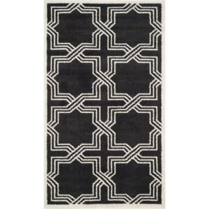 Čierny koberec vhodný aj do exteriéru Barcares, 152 × 243 cm