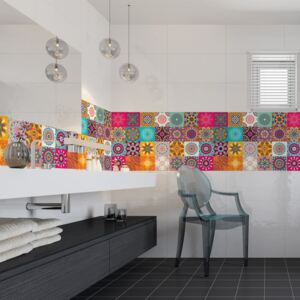 Sada 24 dekoratívnych samolepiek na stenu Ambiance Clarissa, 10 × 10 cm